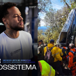 A logo da empresa ligada à Neymar Jr. estava estampada na fuselagem do helicóptero devido à parceria entre as companhias.