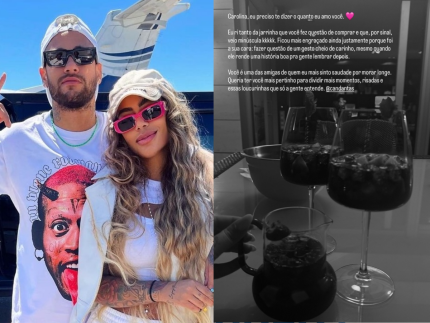 Irmã de Neymar enaltece amizade com ex-namorada do jogador: “Só a gente entende”