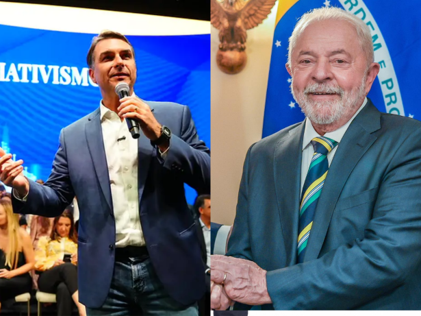 Na frente: Flavio Bolsonaro tem 51% dos votos contra 49% de Lula, aponta DataFolha
