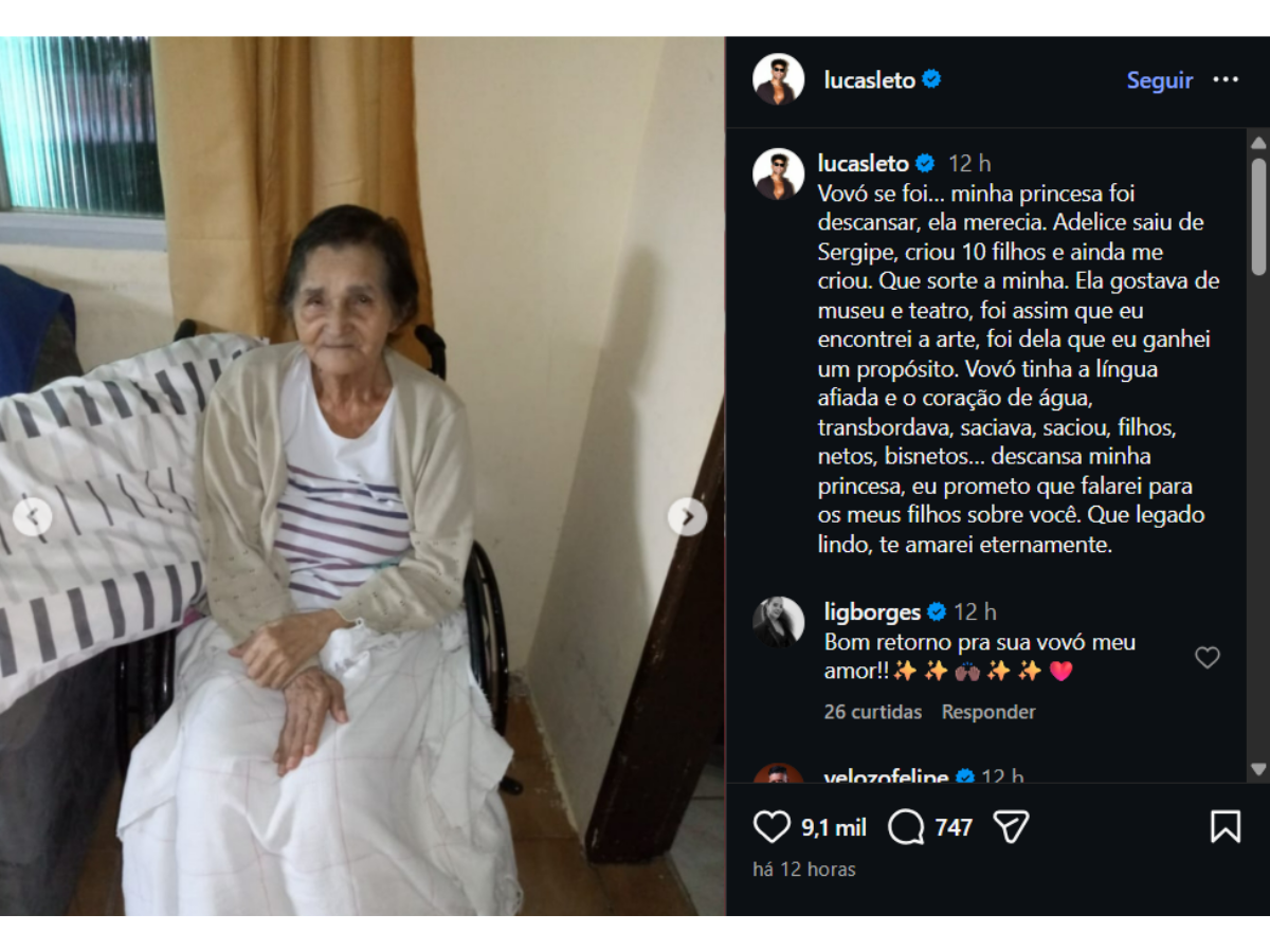 Reprodução Instagram Lucas Leto 