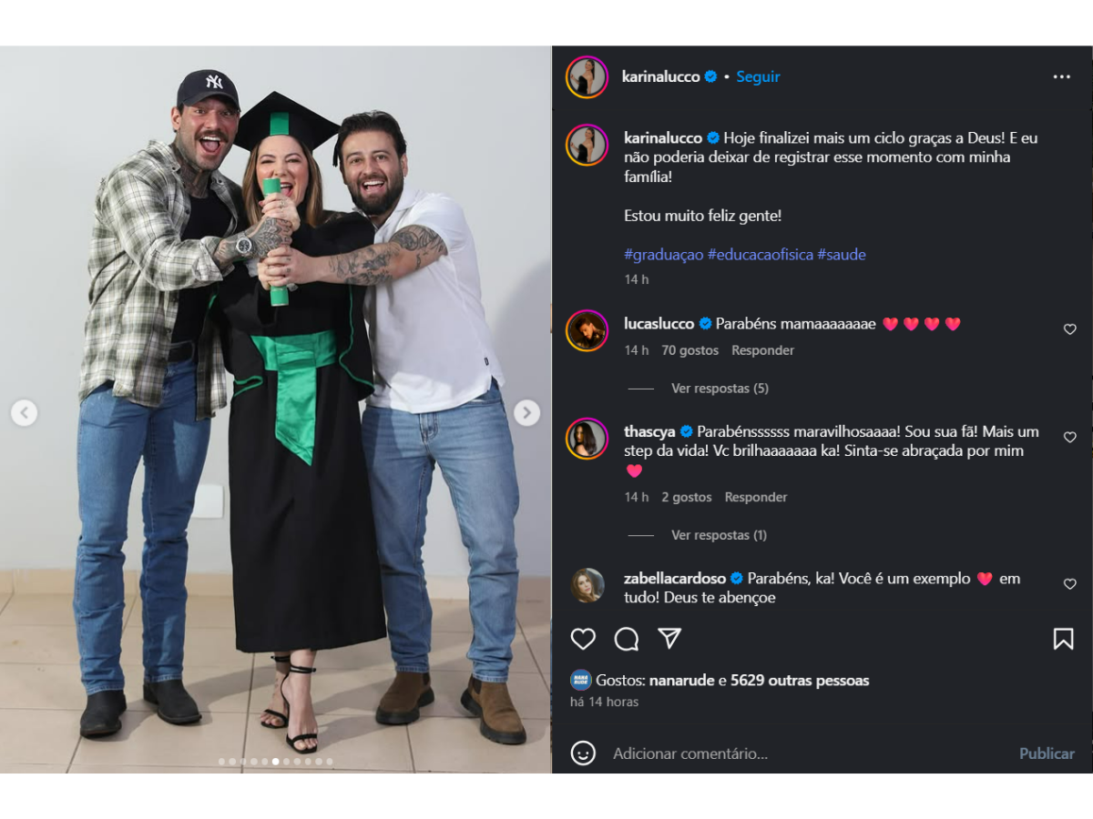 Reprodução Instagram @lucaslucco