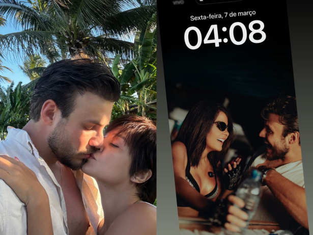 Maiara posta foto beijando Matheus após reatarem namoro