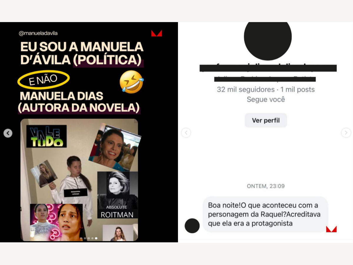 Reprodução Instagram Manuela d'Ávila/ montagem 