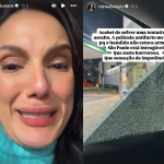 Márcia Dantas aparece chorando nas redes e relata tentativa de assalto em São Paulo