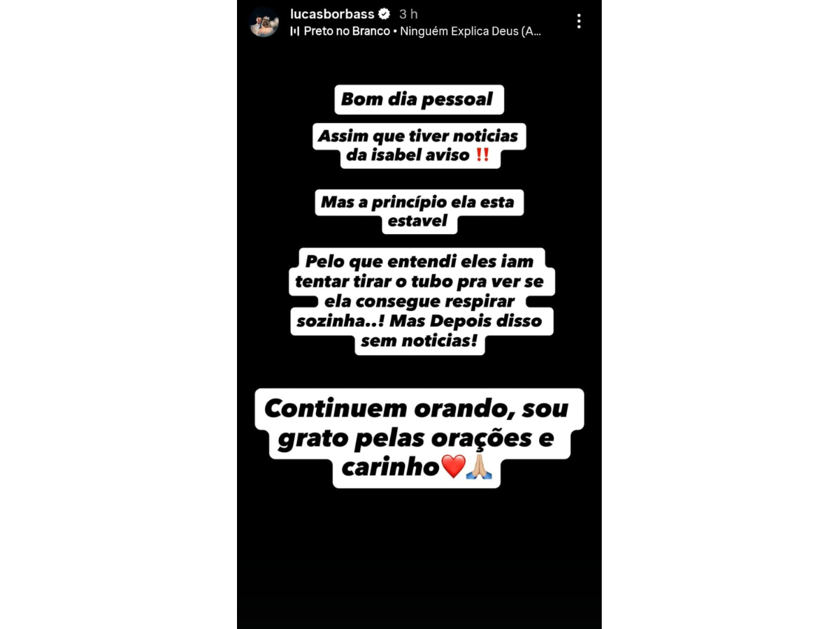 Reprodução Instagram Lucas Borbas