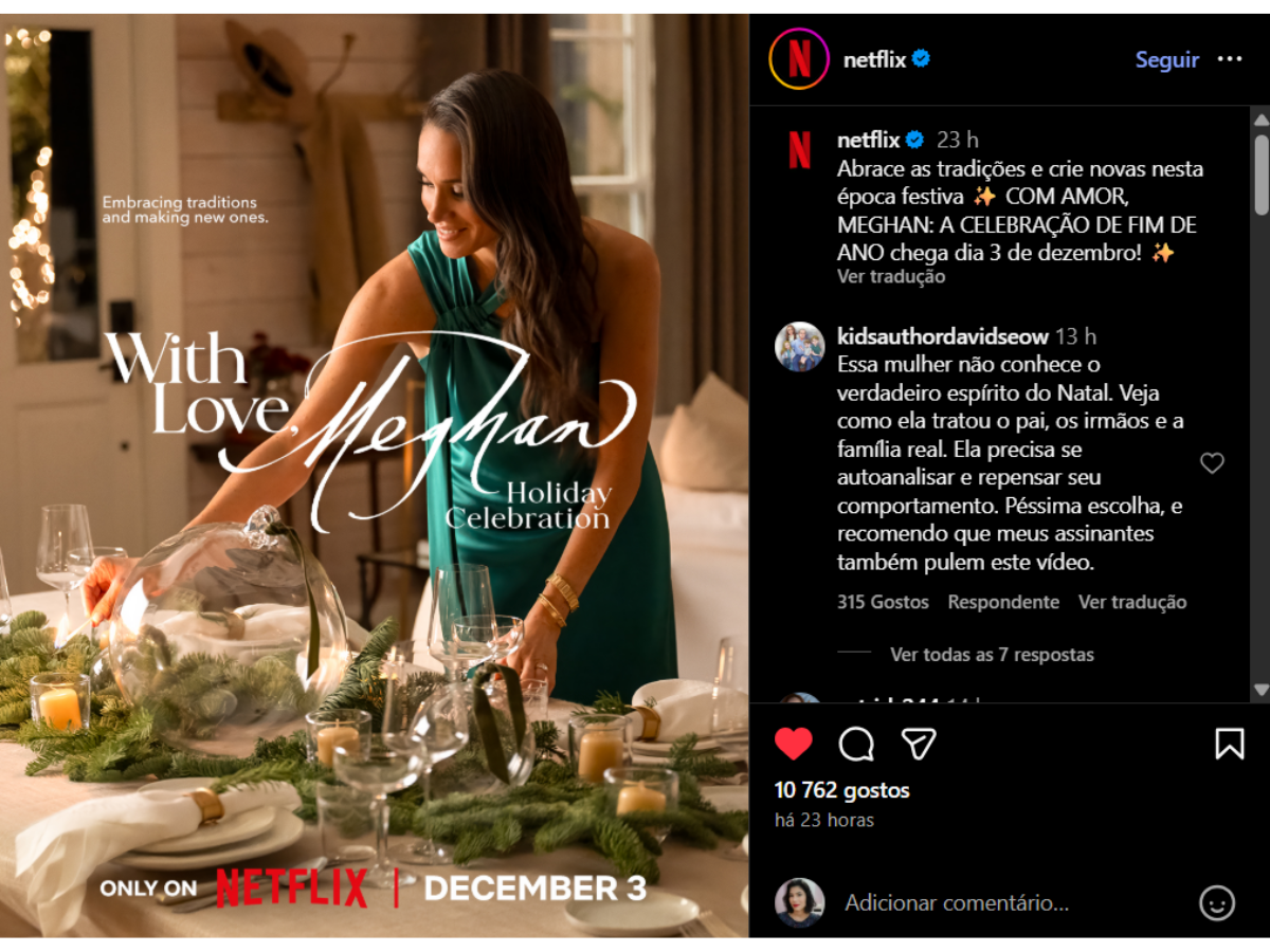 Reprodução Instagram Netflix 