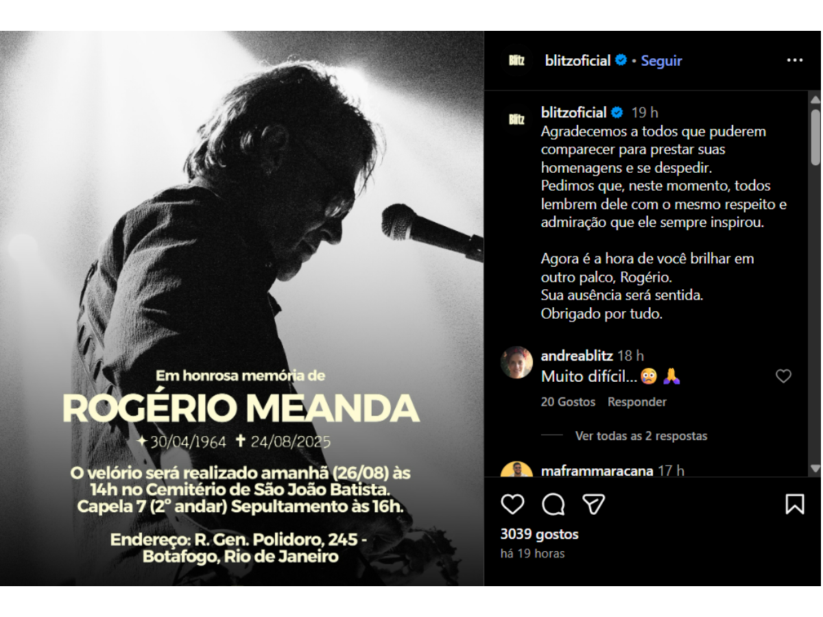 Reprodução Instagram @blitzoficial
