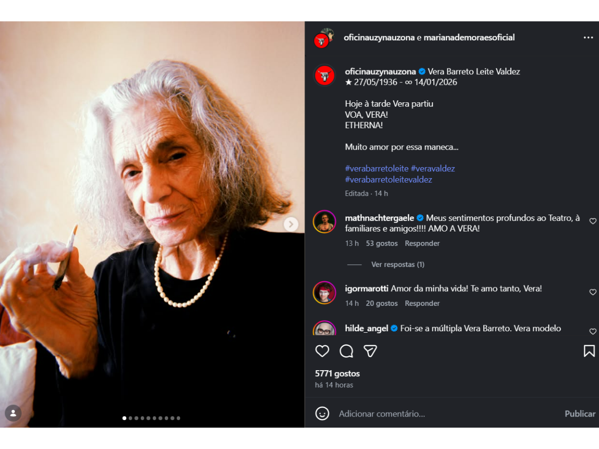 Reprodução Instagram Teatro Oficina de São Paulo/ montagem 