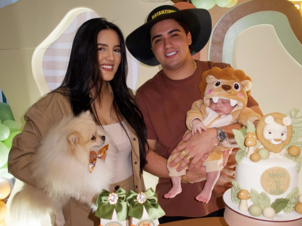 Natanzinho Lima comemora 1º mês do filho: “Veio como um leão, forte e saudável”