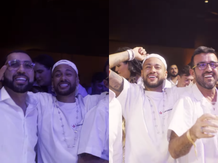 Neymar curtiu pagode com amigos