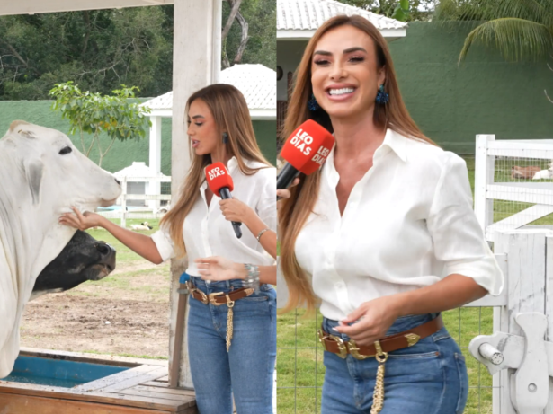 Nicole Bahls mostra animais do sítio e brinca: “Irmãos do Leo Dias e do Lucas Guimarães”