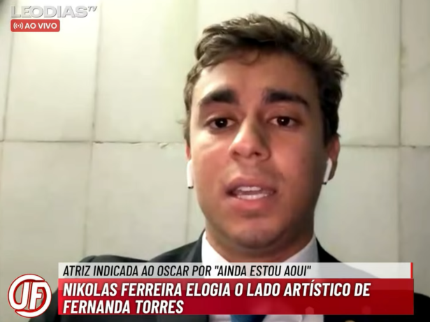 Ao vivo na LeoDias TV, Nikolas Ferreira revela se já viu “Ainda Estou Aqui”