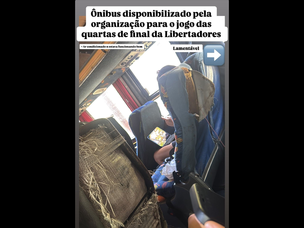 Gabi Zanotti, do Corinthians, expôs estado precário de ônibus na Libertadores Feminina (Reprodução)