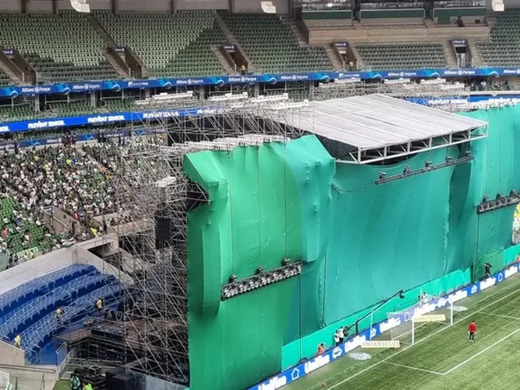 Palco montado no Allianz Parque (Reprodução)