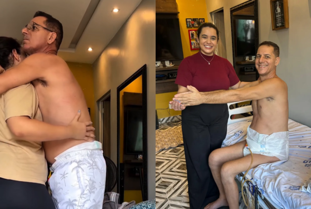 Motorista que ficou paraplégico após queda fica em pé um mês após aplicação da polilaminina