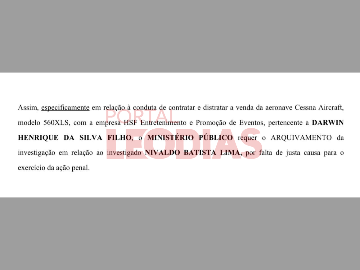 Pedido de arquivamento do Ministério Público sobre Gustavo Lima