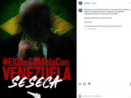 Polícia da Venezuela solta mensagem com imagem sombria de Lula