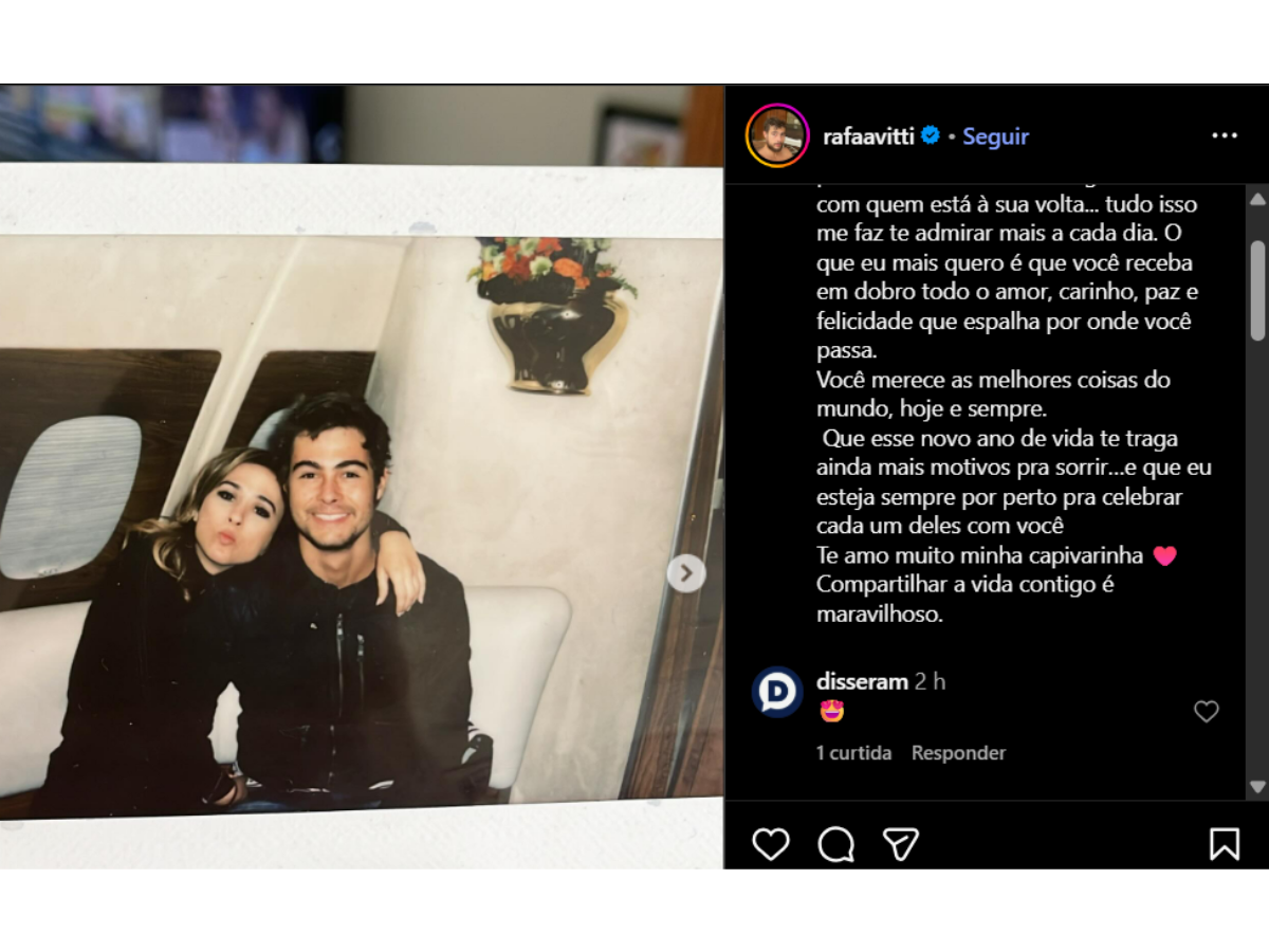 Reprodução Instagram @rafaavitti

