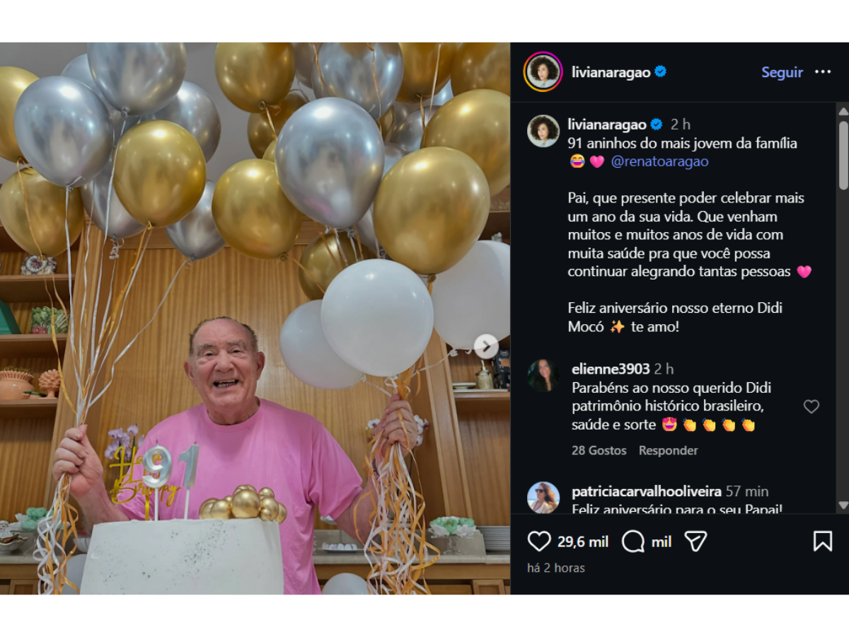 Reprodução Instagram Lívian Aragão