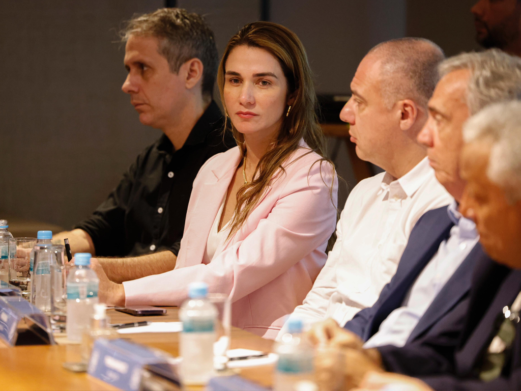 Michelle Ramalho, presidente Federação Paraibana de Futebol, em reunião com a CBF (Rafael Ribeiro/CBF)