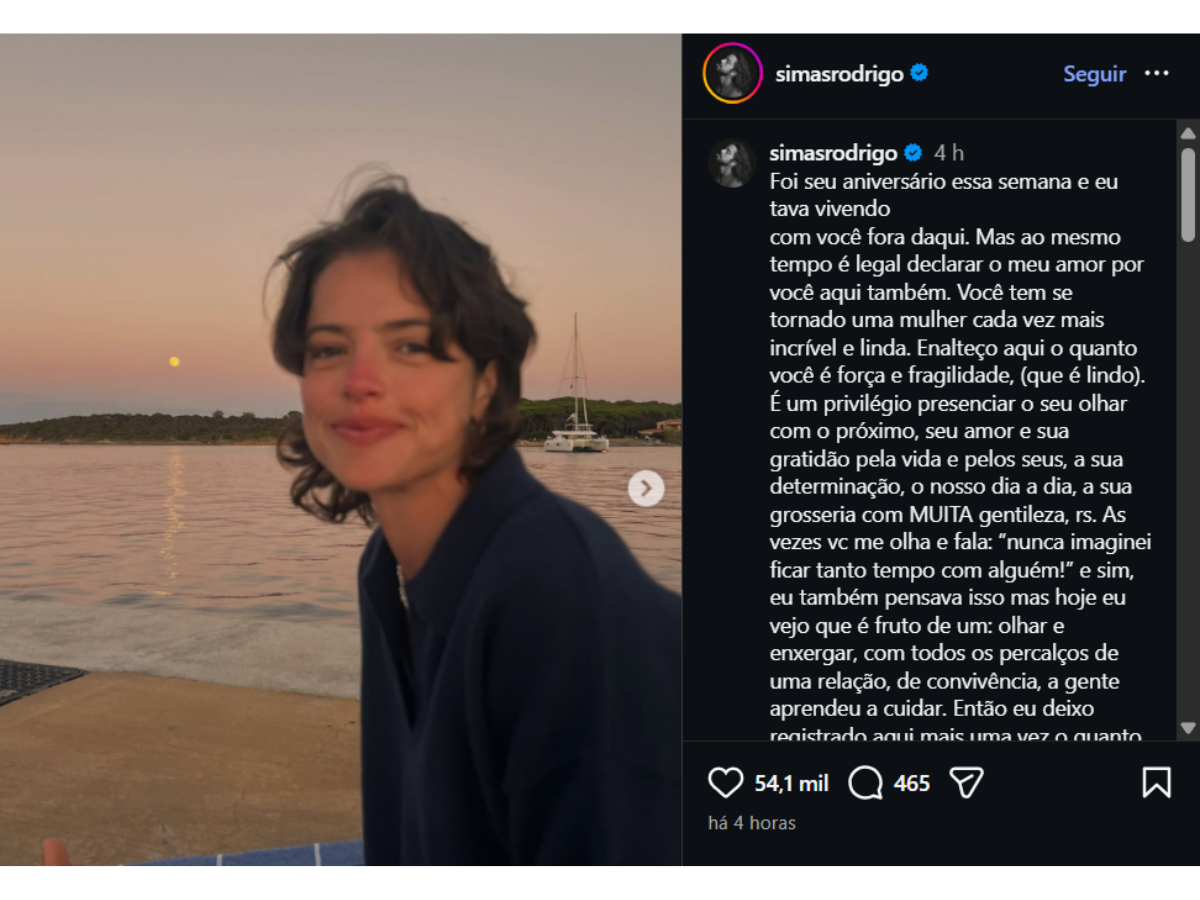 Reprodução Instagram Rodrigo Simas Reprodução Instagram Rodrigo Simas