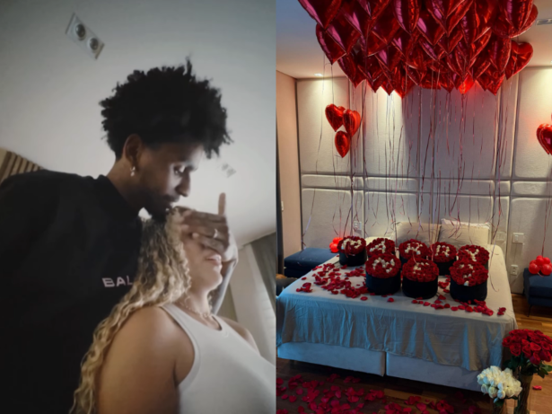 Surpresa romântica! Hugo Souza, goleiro do Corinthians, pede a namorada em casamento