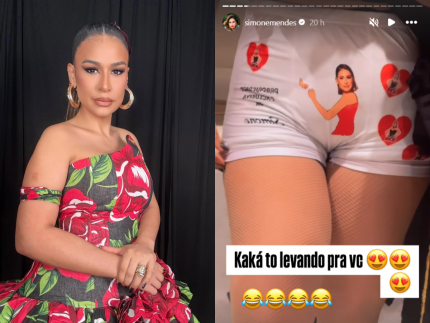 Simone Mendes exibe cueca personalizada que Kaká Diniz ganhou de uma fã
