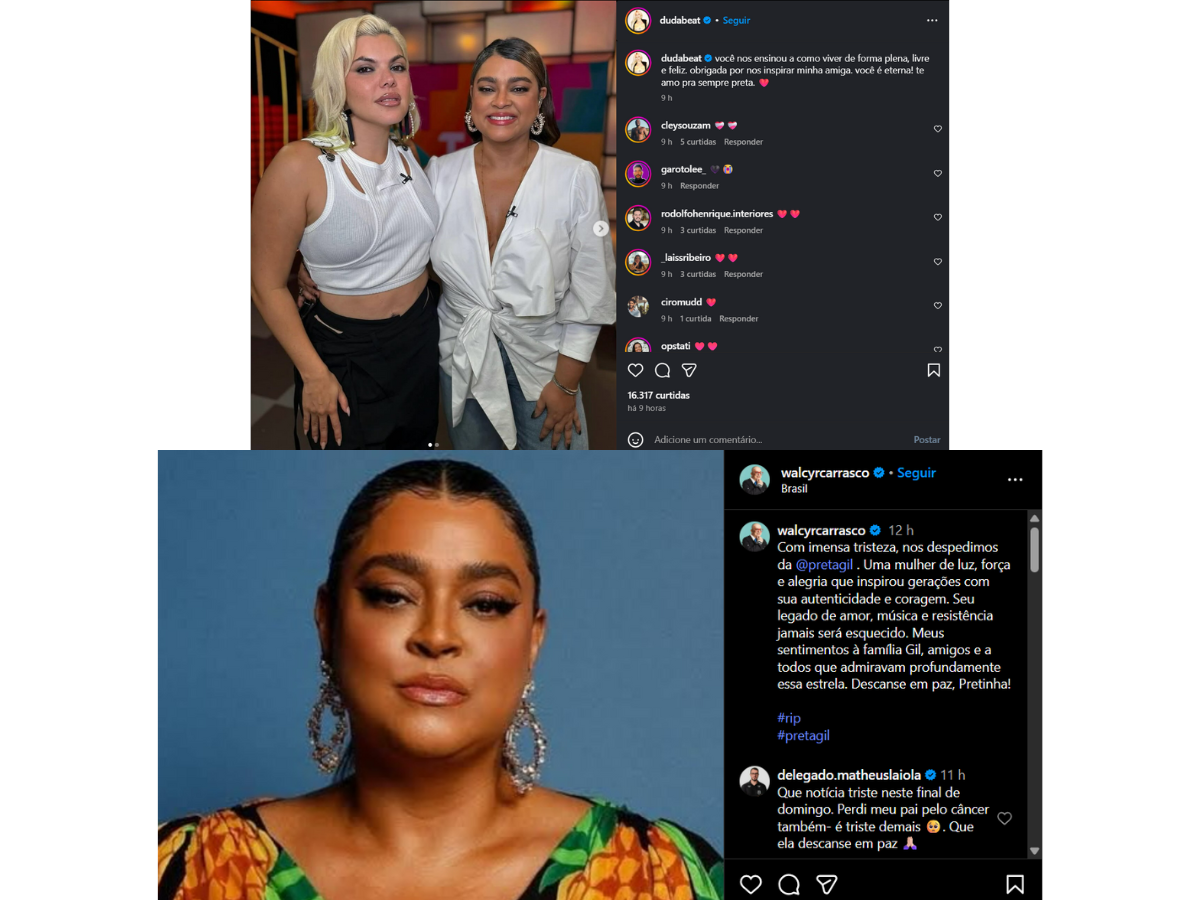 Reprodução Instagram @dudabeat e @walcyrcarrasco/ montagem 