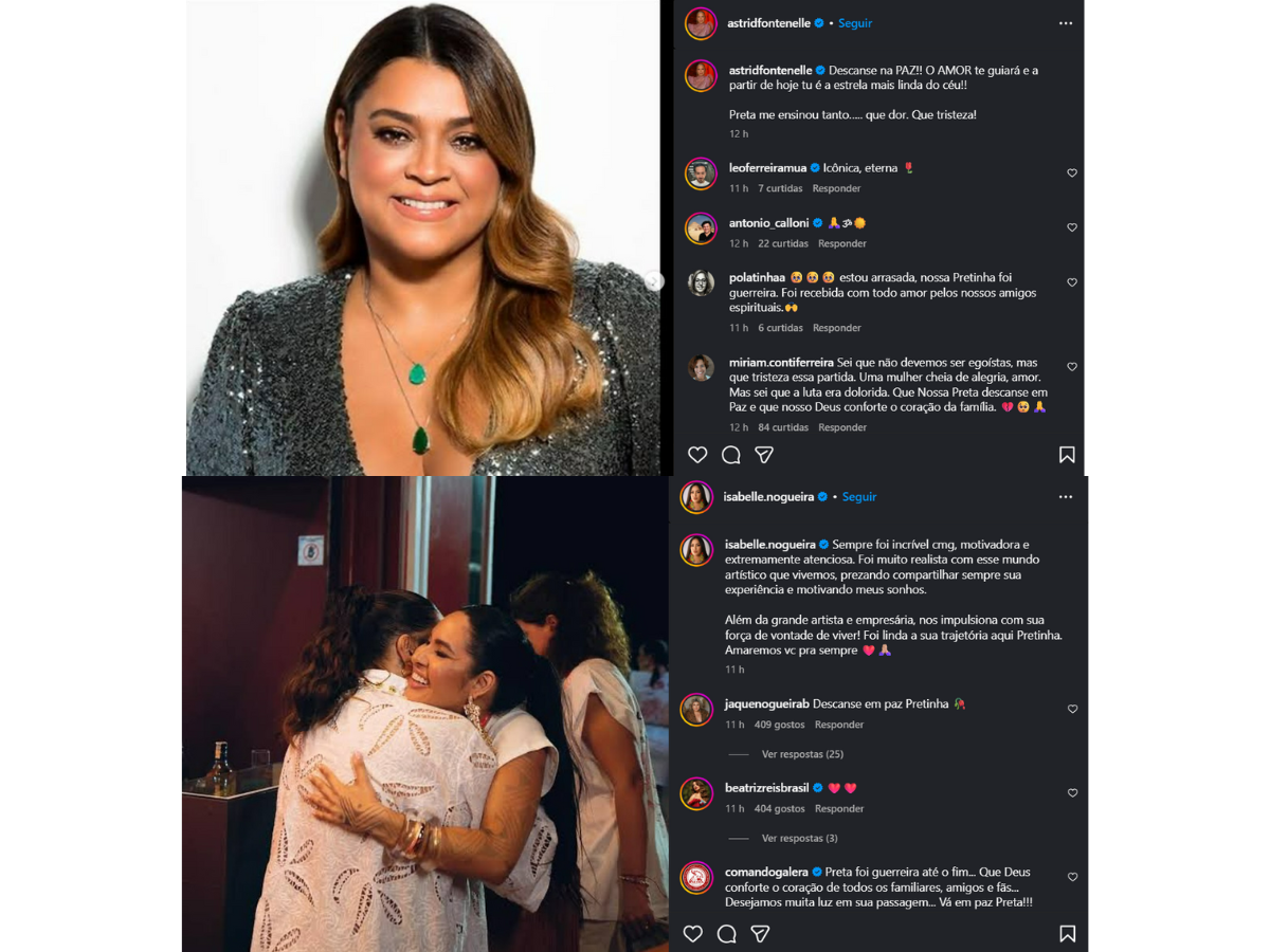 Reprodução Instagram @aristidfontenelle e @isabelle.nogueira/ montagem 