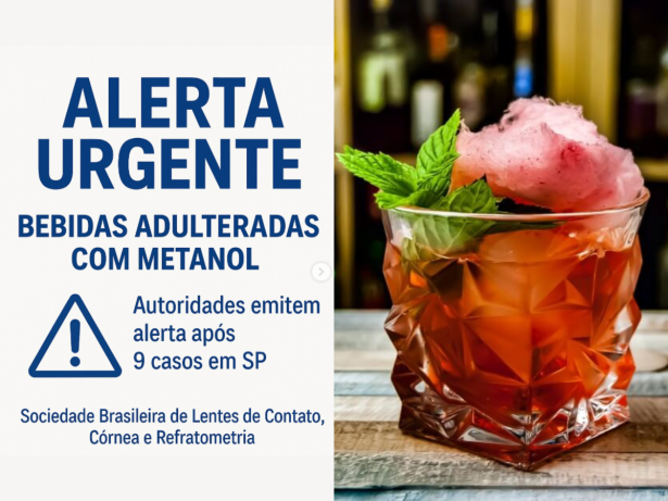 Sociedade Brasileira de Córnea emite alerta em SP após vítimas de bebida com metanol