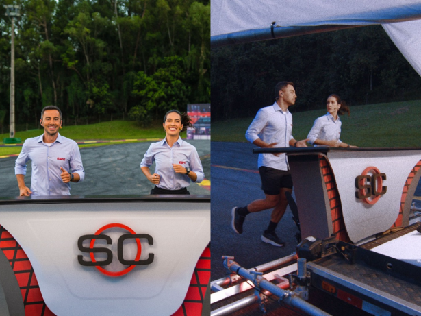 ESPN coloca apresentadores para correr com estúdio móvel em combate ao sedentarismo