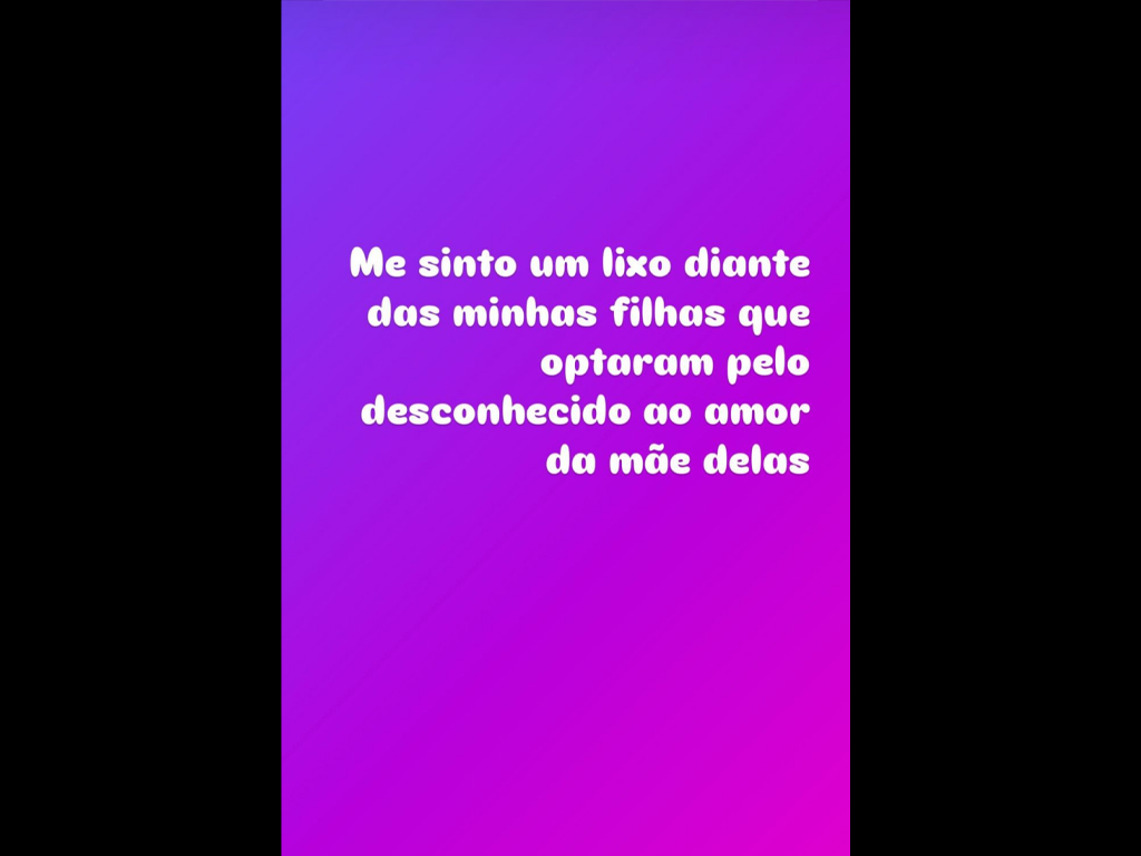 Débora Maia desabafou no stories do Instagram (Reprodução)