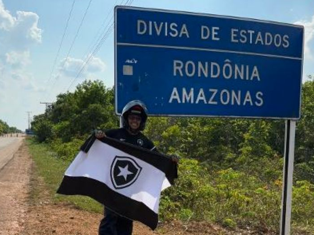 Patrick Sousa, que saiu de Manaus até Buenos Aires para acompanhar o Botafogo na final da Libertadores (Reprodução)