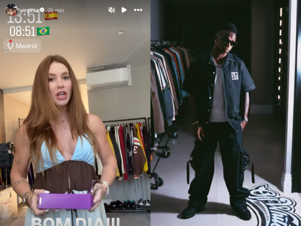 Reprodução Instagram Virginia e Vinícius Jr./ montagem Reprodução Instagram Virginia e Vinícius Jr./ montagem