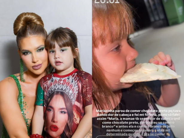Chocolate afeta a enxaqueca? Entenda condição de Virginia e sua filha, Maria Alice