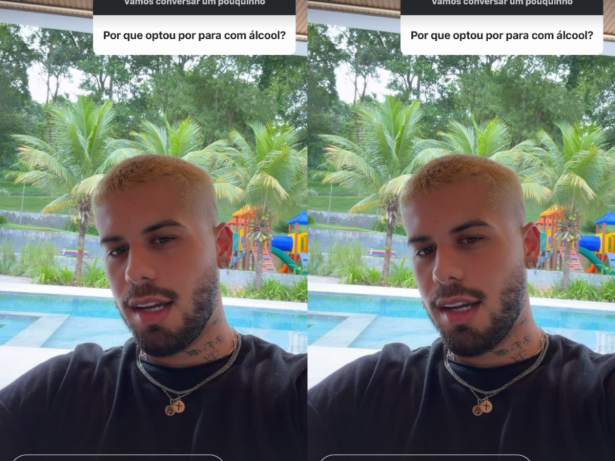 Zé Felipe esclarece que vai ficar sem beber por um tempo e não definitivamente