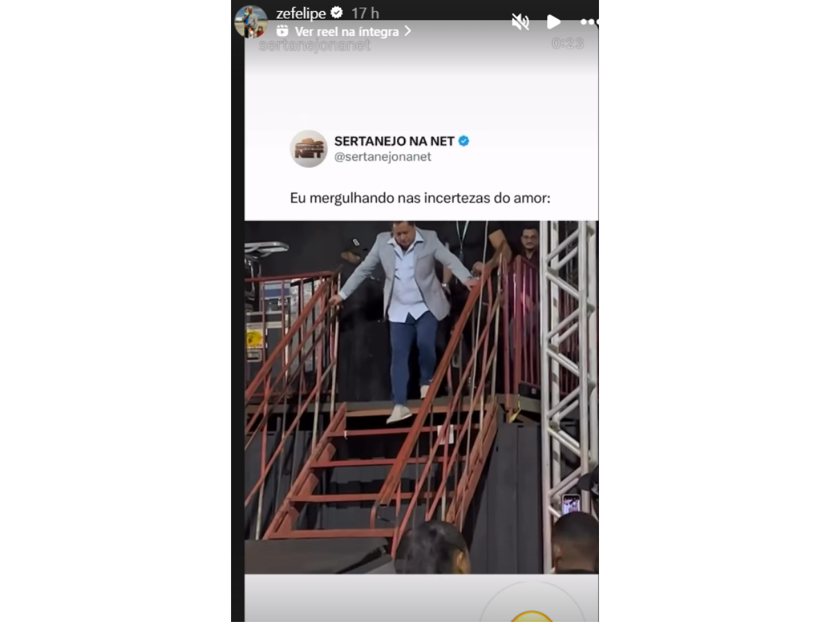Reprodução Instagram Zé Felipe Reprodução Instagram Zé Felipe