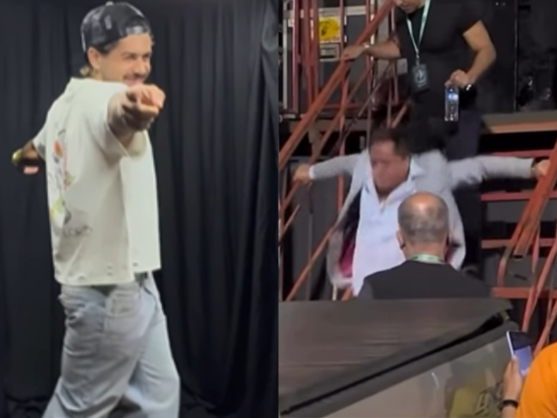 Zé Felipe se diverte com tombo de Leonardo e faz piada: “Mergulhando nas incertezas”