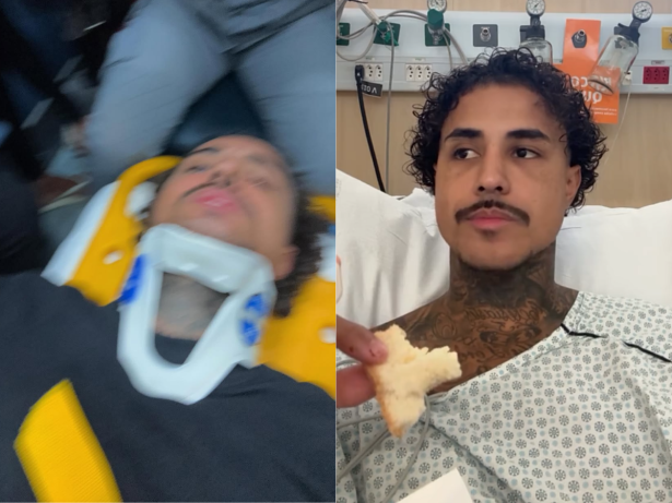 MC Livinho perfura pulmão e fere dedo em acidente de moto; internado, ele dá detalhes