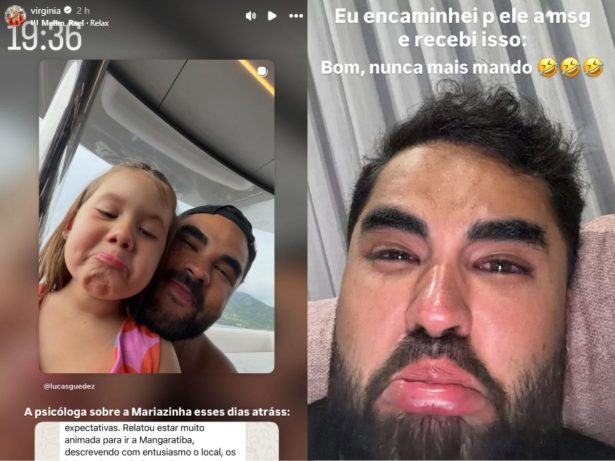 Virginia compartilha devolutiva de psicóloga sobre afeto de Maria Alice por Lucas Guedez