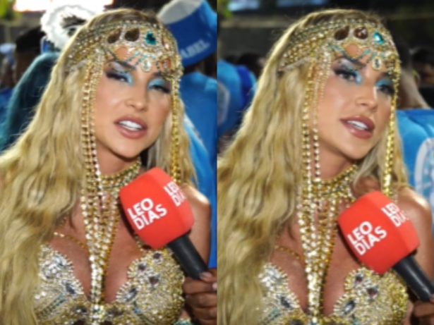 Sob chuva, Gabi Martins celebra ensaio de Carnaval e diz estar mais preparada na Vila Isabel