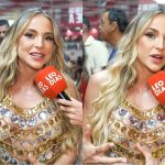 Gabi Martins, musa da Vila Isabel, fala sobre evolução no samba em visita ao Salgueiro