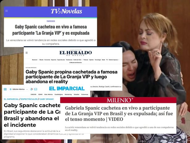 Explode na imprensa internacional a agressão e desistência de Gaby Spanic em “A Fazenda 17”