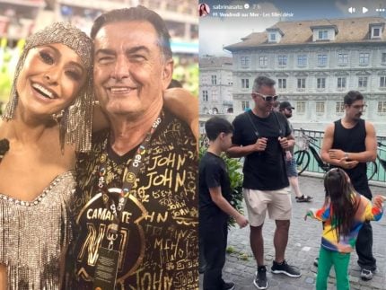 Sabrina Sato leva o pai à Suíça para conhecer a terra onde a avó nasceu