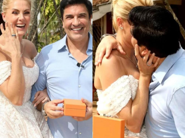 Ana Hickmann e Edu Guedes comemoram um ano de noivado com declarações apaixonadas