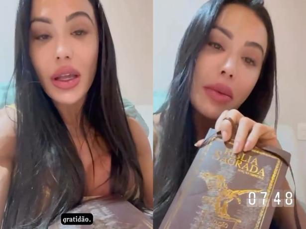 Após cirurgia, Gracyanne se compromete a ler a Bíblia no tempo em que faria exercícios