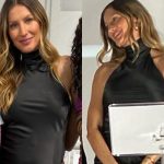 Grávida pela 3ª vez, Gisele Bündchen mostra barriguinha em novos cliques