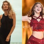 Amigas! Gisele Bündchen pode escolher Shakira como madrinha de seu 3º filho