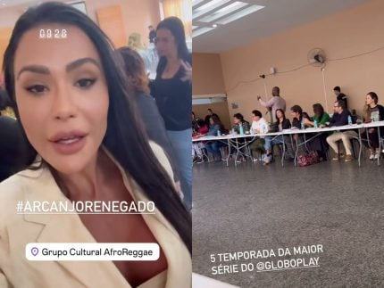 Gracyanne Barbosa mostra preparativos para 5ª temporada de “Arcanjo Renegado ”