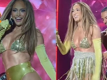 Em show na Polônia, Jennifer Lopez perde saia e reage com bom humor